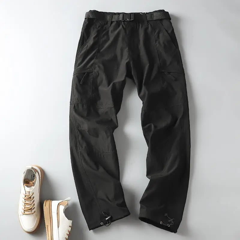 Outdoor Workwear Pants Men's Loose Fce Lined Thi Soft ell Hiking Pants Windproof Waterproof Polyester Fiber Straight Leg