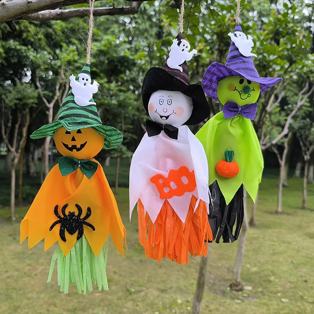 Halloween Ghost Doll Pendant,Halloween Home Haunted House Kindergarten Hanging Decorations Props