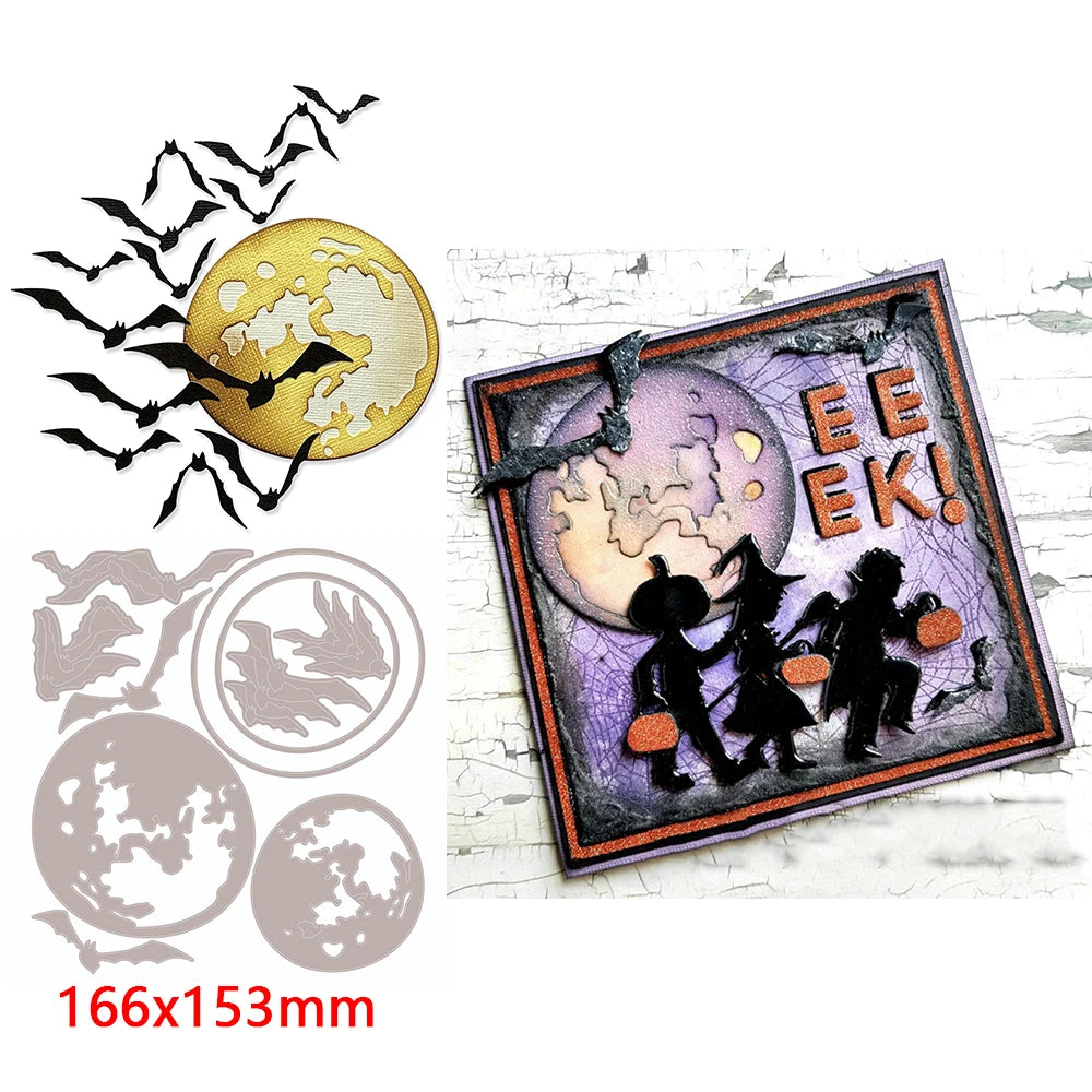 Halloween Collection Metal Cutting Dies Decorating Memory Book Pumpkin Bat Diecut For DIY Scrarpbooking Paper Craft Cards Making