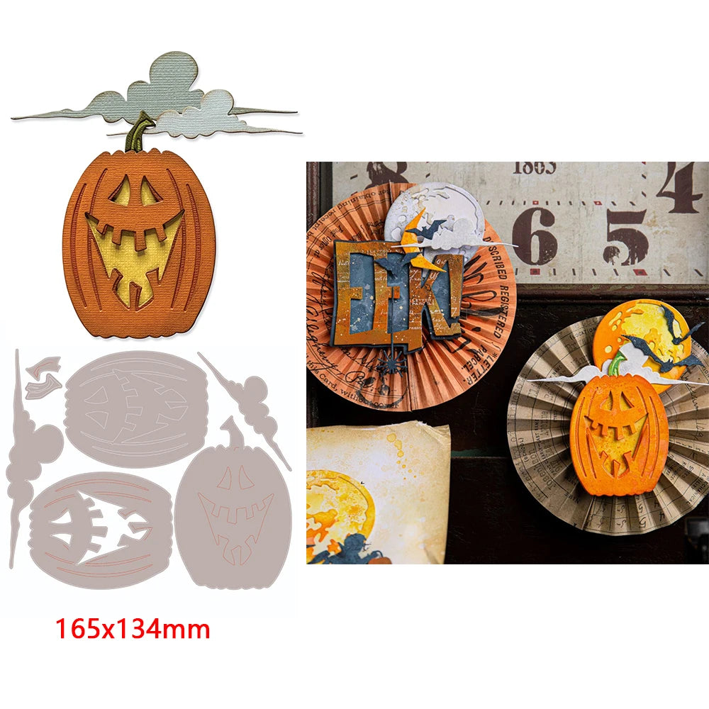 Halloween Collection Metal Cutting Dies Decorating Memory Book Pumpkin Bat Diecut For DIY Scrarpbooking Paper Craft Cards Making