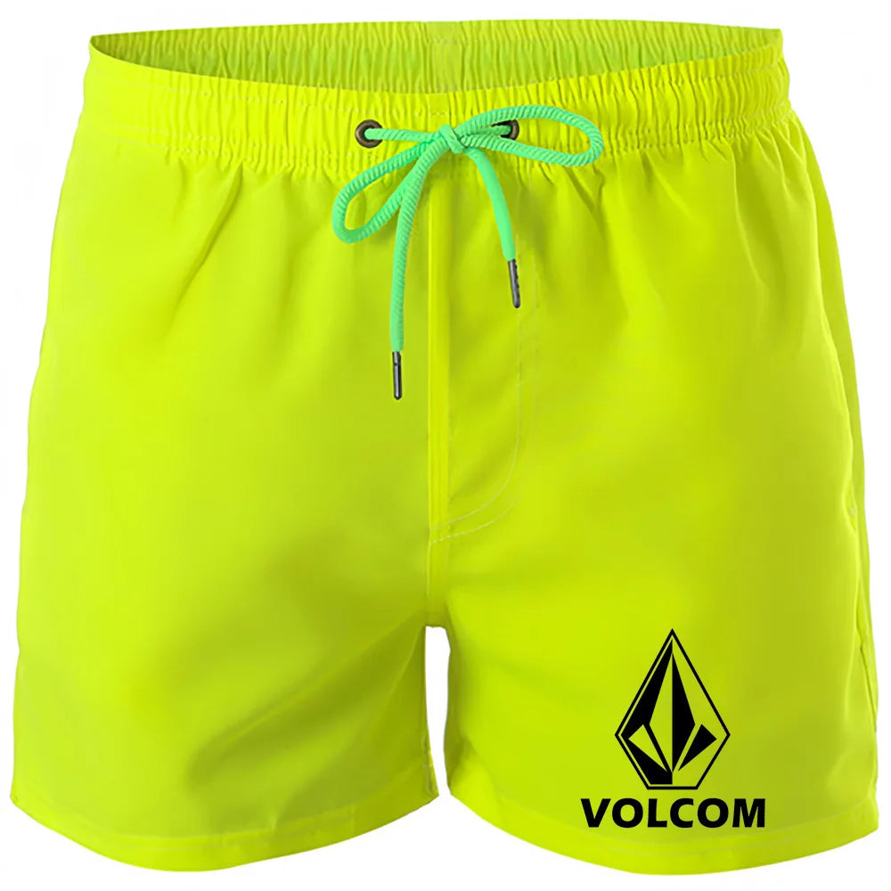 Men's Beach Shorts Swimwear Drawstring with Mesh Lining Male Swimming Trunks Quick drying Swimsuit Mens Swim Briefs Surf Shorts