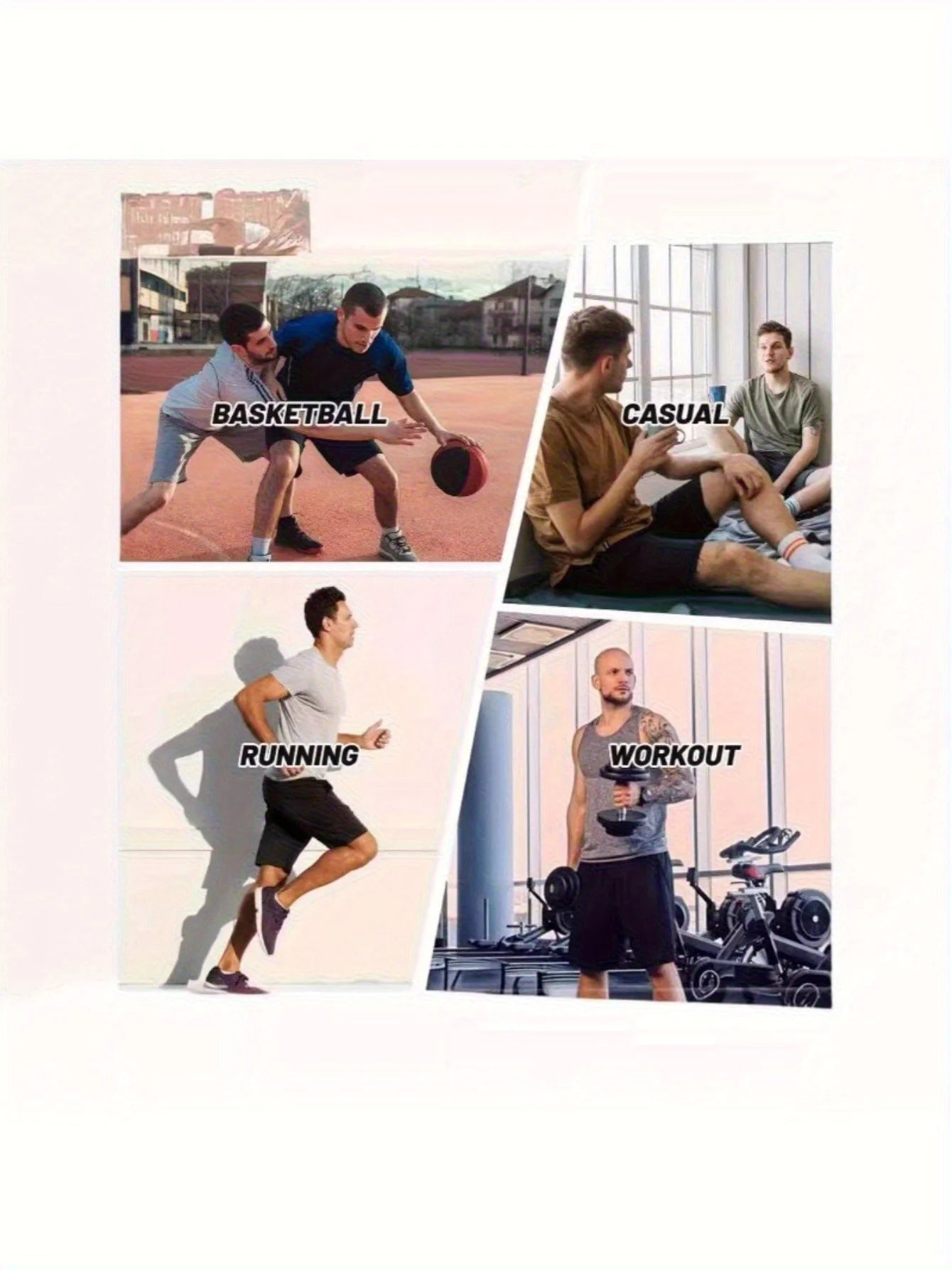 Athletic Shorts for Men with Pockets and Elastic Waistband Quick Dry Activewear