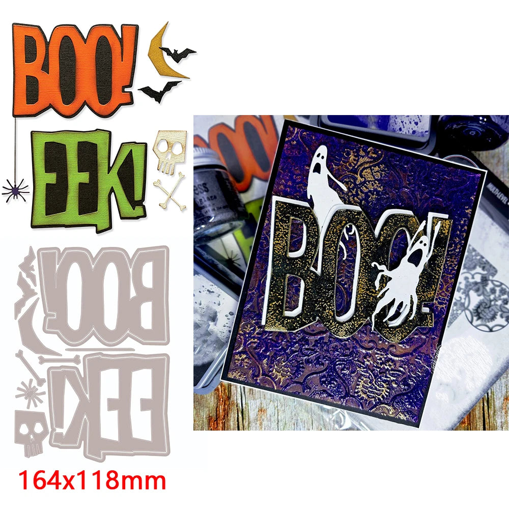 Halloween Collection Metal Cutting Dies Decorating Memory Book Pumpkin Bat Diecut For DIY Scrarpbooking Paper Craft Cards Making