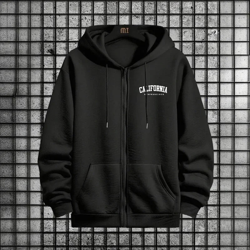 Sportswear  Men's sportswear sets  Zippered hooded sports pants  Sporty casual wear  Urban streetwear sets