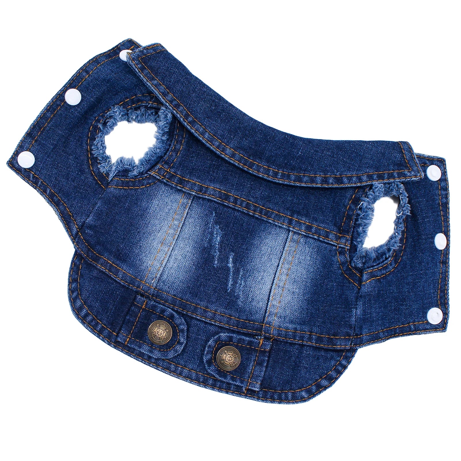 Dog Jean Jacket for Small and Medium Dogs, Comfortable Outdoor Puppy Outfits, Perfect for Cats Doggie