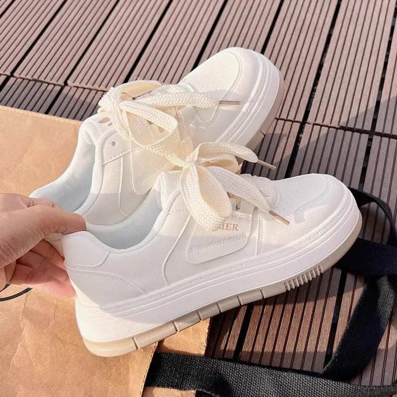 Women's Shoes 2025 New Spring Women Sneakers Casual Designer White Footwear Flat Vulcanized Shoes Instagram Zapatillas De Mujer