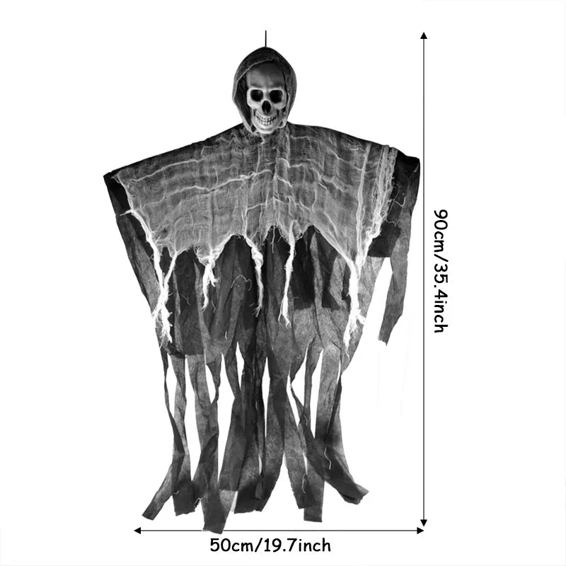 Halloween Hanging Skull Ghost Ornament Haunted House Decoration Horror Props Halloween Party Home Indoor Outdoor Yard Bar Decor